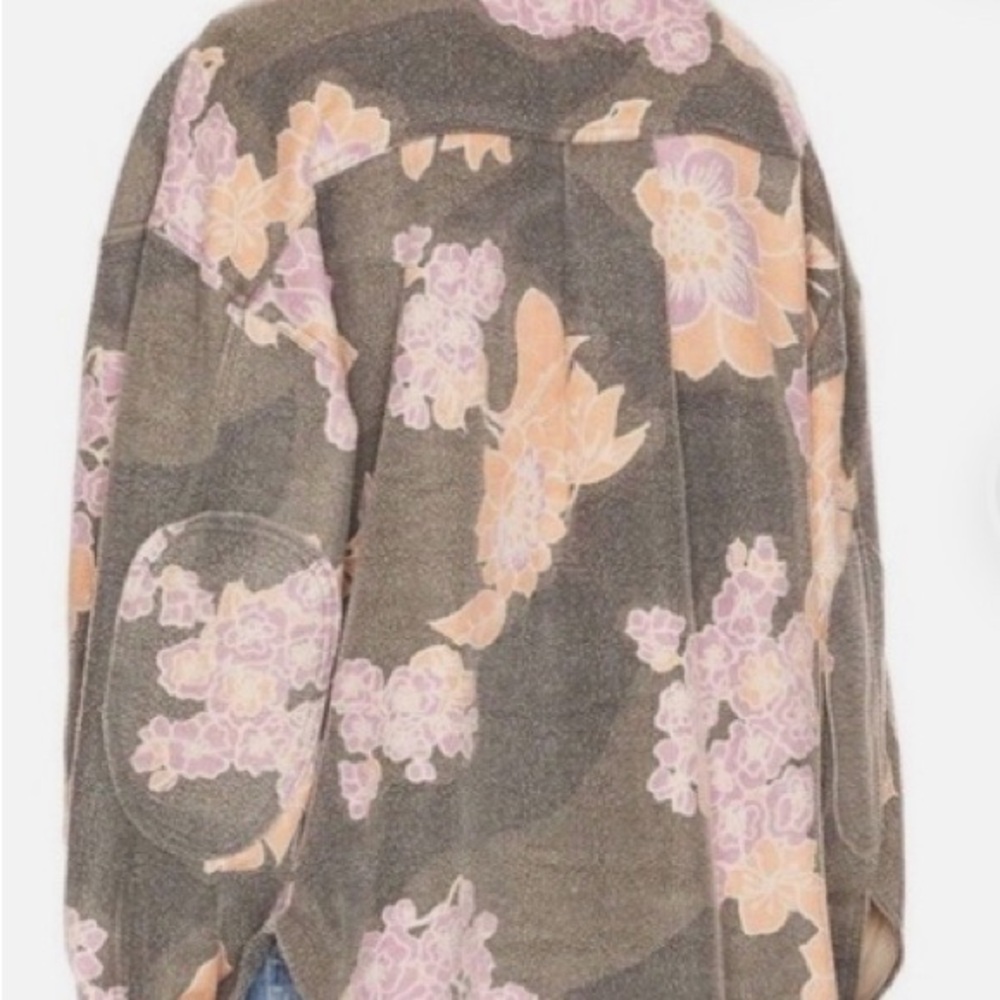 New Free People Printed Ruby Jacket in Charcoal Combo - Picture 4 of 12